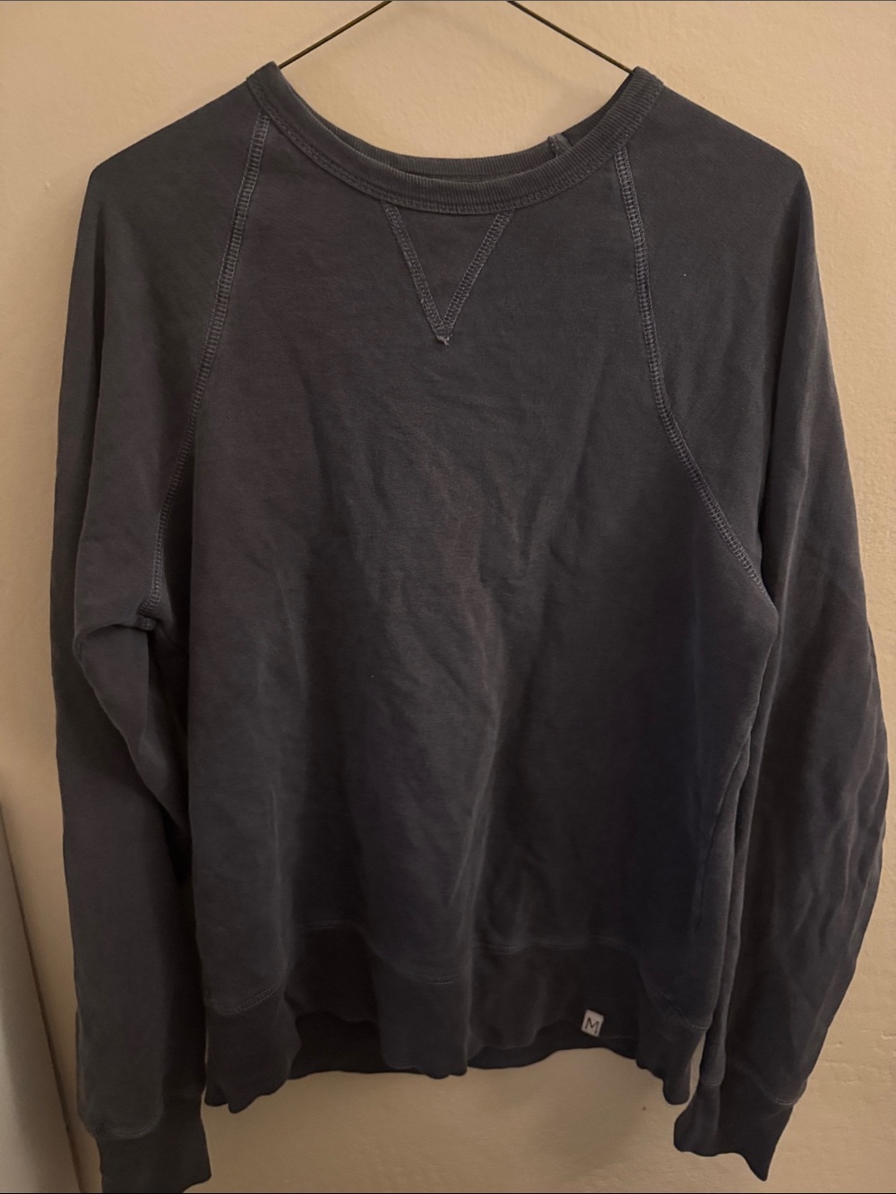 Madewell Men's Crewneck Sweatshirt in Navy Blue